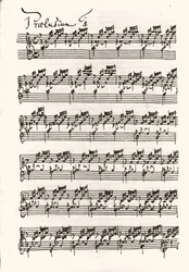 ジーン・セバスティアン・バッハの楽譜のページ（Johann Sebastian Bach