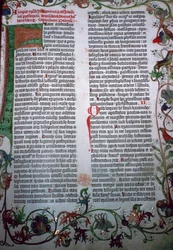 グーテンベルク聖書のページ、15 世紀