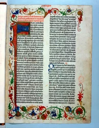 グーテンベルク聖書のページ、1455年