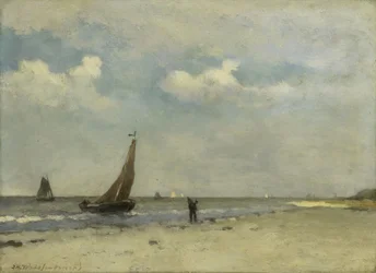 浜辺の情景 1870-1903年頃（油彩・パネル）