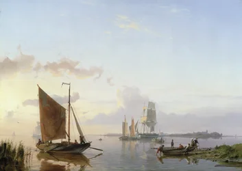 河口の帆船、1853