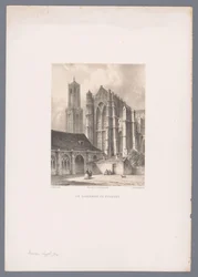 ユトレヒトの Domkerk と Domtoren のビュー ユトレヒトのドム教会 (オブジェクトのタイトル) Everhardus Koster (シリーズ タイトル) のドローイングによるオランダの町と港の眺め E. コスターのスケッチブック: オランダの街と港の眺め (シリーズ タイトル)