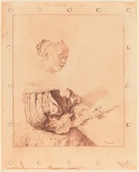 キーボードの少女、1767年。
