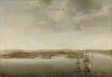 インドのマラバル海岸のCannanoreの眺め、1662年頃