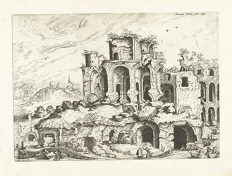パラティーノ遺跡の第 3 ビュー ローマ時代の遺跡、1561年（シリーズタイトル）