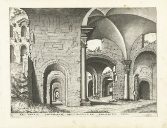 ディオクレティアヌス浴場の眺め ローマ時代の遺跡、1561年（シリーズタイトル）