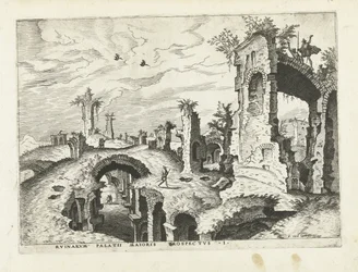 パラティーノの丘の遺跡の眺め ローマ時代の遺跡、1561年（シリーズタイトル）