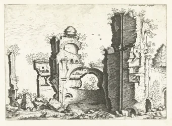 遺跡の眺め、おそらくカラカラ浴場 ローマ時代の遺跡、1561年（シリーズタイトル）