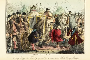 死の夜、オスナブリュック行きの王室専用馬車に乗るイギリス王ジョージ1世（1727年6月22日