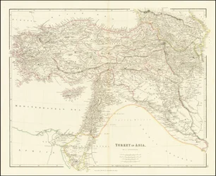 1840年 トルコのアジア地図