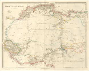 1842年、ジョン・アロースミスによる北西アフリカの地図