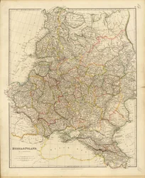 ロシアとポーランドの地図、1832年。