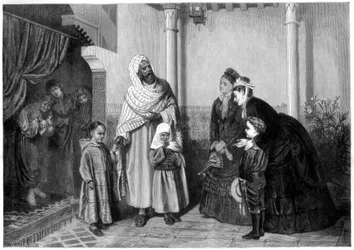 紹介、ムーア人の家を訪れるイギリス人女性たち、1875年