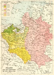 ポーランドと1772年、1793年、1795年のパーティション、c1920。