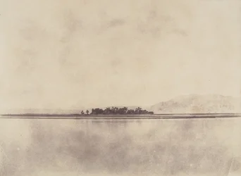 テバンの丘の前のナイル川（1853-54年）。