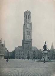 マルクトと鐘楼、ブルージュ、ベルギーc1900 1914-1915