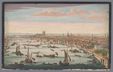 北西側から見たテムズ川とロンドンの街の眺め Somerset House から Westminster Bridge までの Westminster の南東展望 (オブジェクトのタイトル)