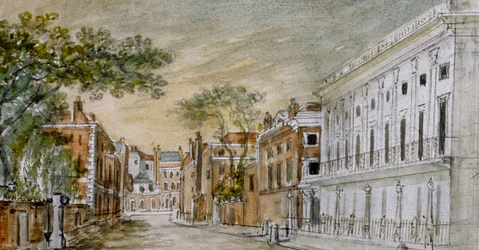 ビーゴ レーン沿いの眺め、ウェストミンスター市、ロンドン、1793 年
