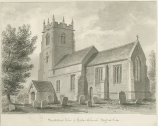 ホートン教会：セピア色の描画