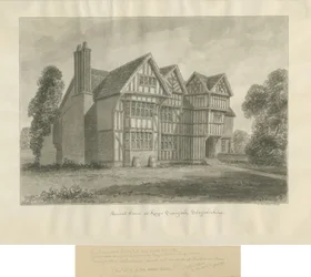 Kingswinford - Bradley Hall：セピア色の絵。
