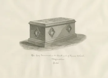 キンバー教会-「ザ・グレイ・モニュメント」：セピア・ドローイング