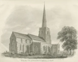 リッチフィールド-セントマイケル教会：セピア画