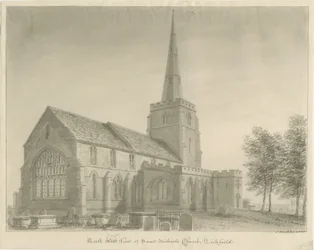 リッチフィールド-セントマイケル教会：セピア画