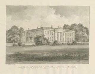 Rolleston Hall：セピア色のデッサン