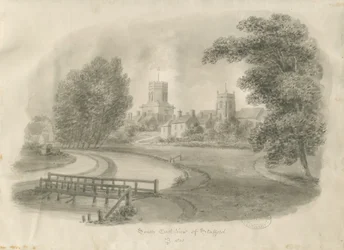 Stafford - South East View: Sepia Drawing