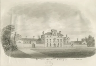 Stafford - Union Workhouse: Sepia drawing