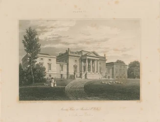 Wiltshire - Stourhead - Mansion: engraving