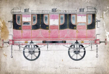 マンチェスター＆リーズ鉄道ファーストクラスキャリッジ、c.1844