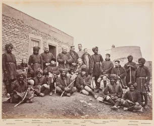 1879年、イギリスおよび先住民の将校、第3シーク教徒