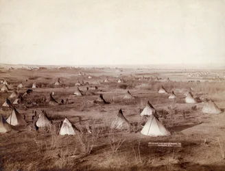 1891年のラコタ族の村（John Grabill氏撮影