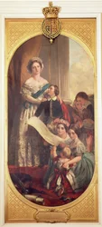 ビクトリア女王（1819-1901）、アルバートエドワード、プリンスオブウェールズ、ビクトリア、プリンセスロイヤル、およびその他のロイヤルファミリーのメンバー、1864