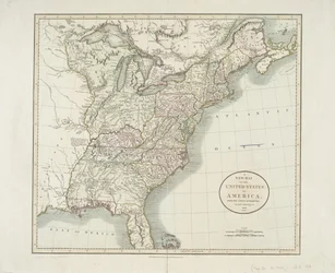 最新の当局による1806年のアメリカ合衆国の新しい地図