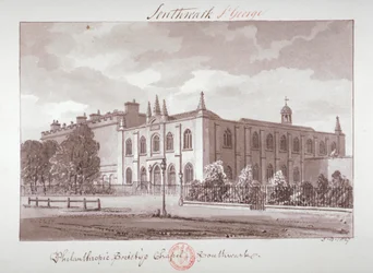 Philanthropic Society Institution、London Road、Southwark、London、1827 に属するチャペル