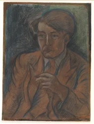 画家でありグラフィック アーティストでもある Søren Hjorth Nielsen の肖像画の予備調査