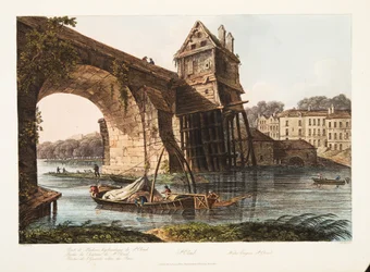 St Cloud、Water Engine、パリ、ベルサイユ、サンドニのイラスト、パブ。 1809（アクアチント）