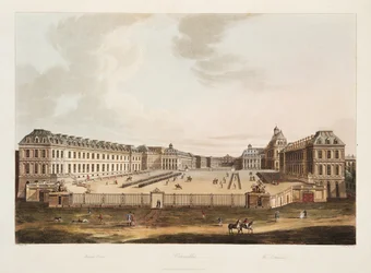 入口、ベルサイユ、パリ、サンドニのイラスト、パブ。 1805（アクアチント）