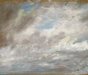 雲の研究、c.1821（カードに置かれた紙に油彩）
