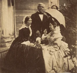 [カニング伯爵夫人と客人たち（アラハバードのガバメント・ハウス）］1858年