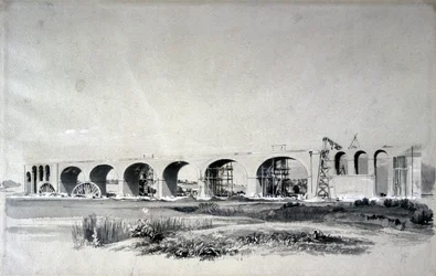 ウォルバートン高架橋、1837年6月30日（ペンとインク、紙で洗う）