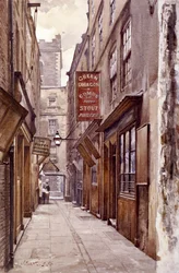 1886年、ロンドンのボトーフ・アレー（Botolph Alley）。