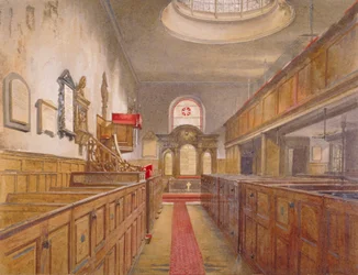 Holy Trinity, Minories, London, 1881年の内部。