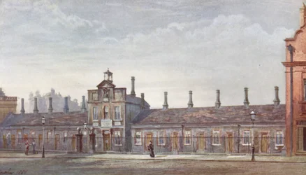 失われたロンドンエメリー・ヒルの施療院、ロチェスター・ロウ（カラーリトグラフ）