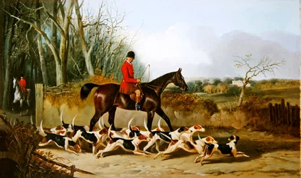 Crocteth Harriers, back of Stanfield（油彩・キャンバス）