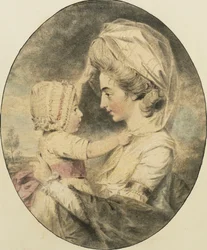 ハートップ夫人とその子の肖像、1780