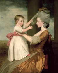エリザベスモートロック（b.1756）と彼女の息子のジョンモートロック（1779）の肖像（ペアについては332898を参照）