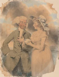 John Edwin ja rouva Mary Wells Lingoa ja Cowslipiä elokuvassa "The Agreeable Surprise"
